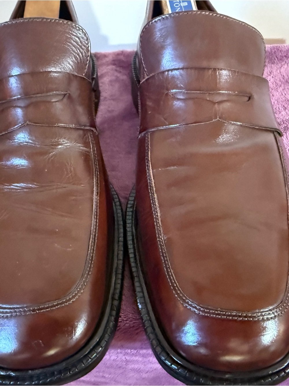 Coach Men's Brown Leather Penny Loafers